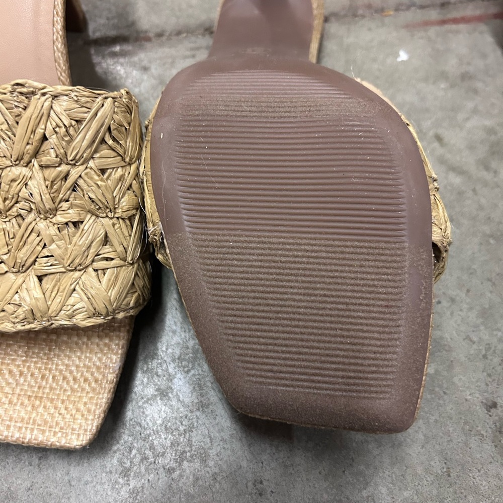 SIZES ADDED A New Day Ayla Raffia Slide Heels With Memory Foam - Picture 5 of 6